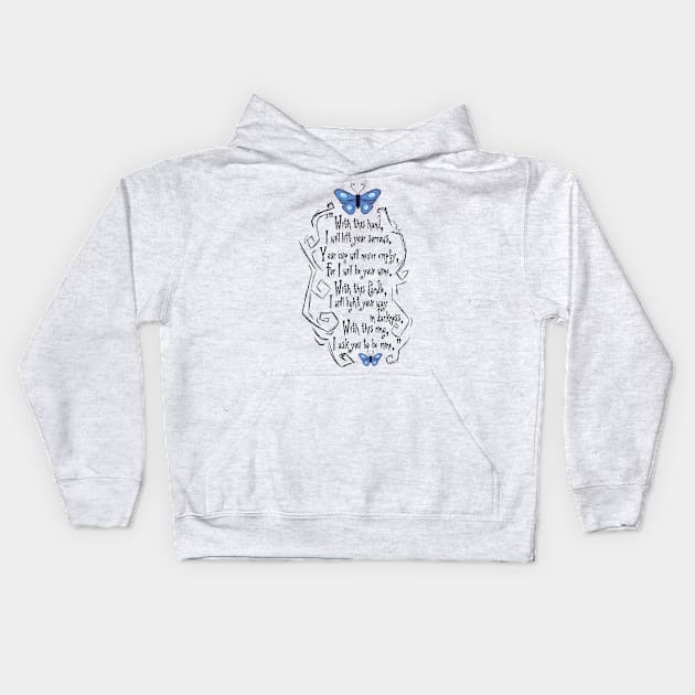 " With This Hand . . . " [ Black Lettering ] Kids Hoodie by xJakkAttack